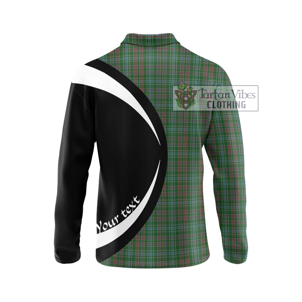 Ralston USA Tartan Long Sleeve Polo Shirt with Family Crest Circle Style - Tartan Vibes Clothing