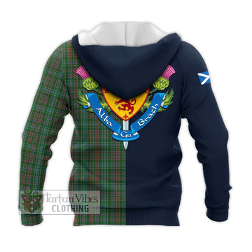 Ralston USA Tartan Knitted Hoodie Alba with Scottish Lion Royal Arm Half Style