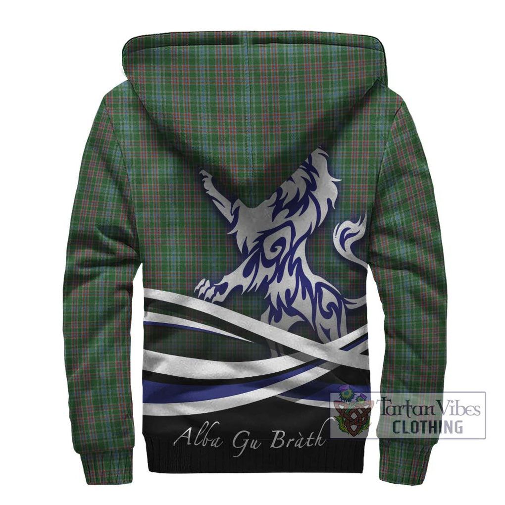 Ralston USA Tartan Sherpa Hoodie with Alba Gu Brath Regal Lion Emblem - Tartanvibesclothing Shop