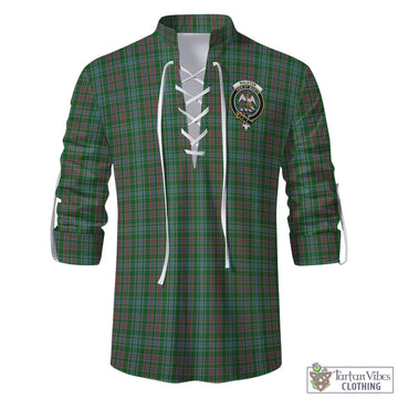 Ralston USA Tartan Men's Scottish Traditional Jacobite Ghillie Kilt Shirt with Family Crest