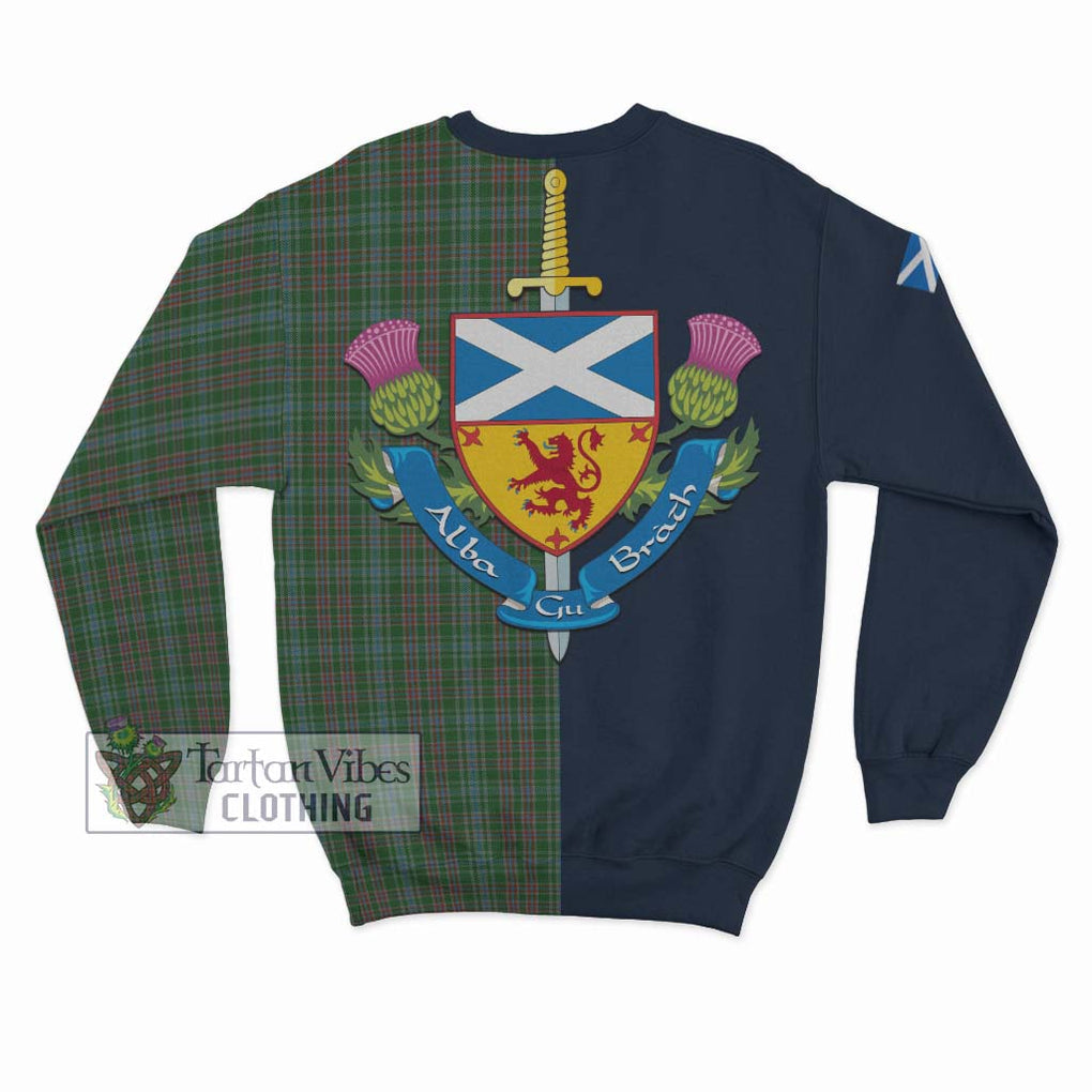 Tartan Vibes Clothing Ralston USA Tartan Sweatshirt with Scottish Lion Royal Arm Half Style