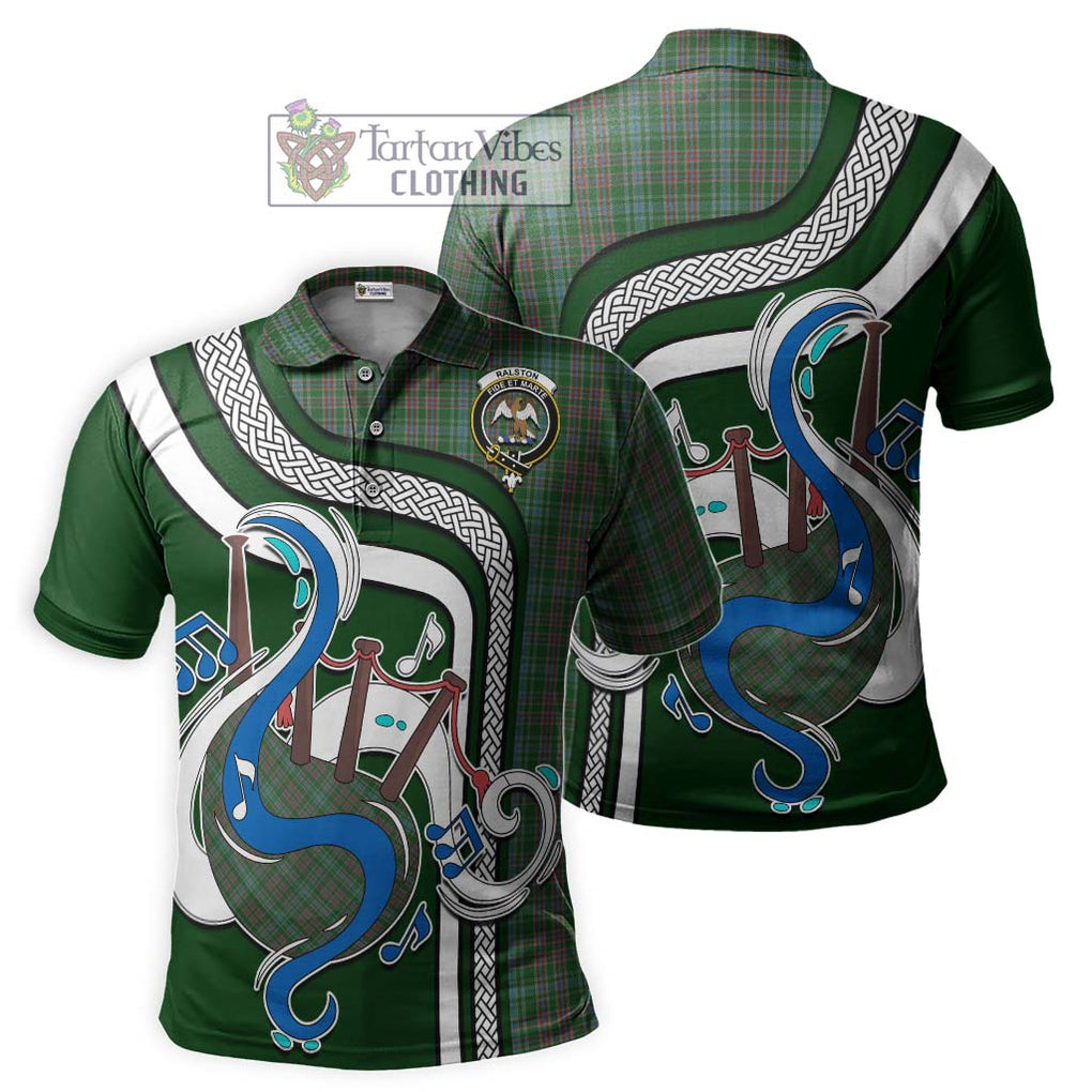 Tartan Vibes Clothing Ralston USA Tartan Polo Shirt with Epic Bagpipe Style