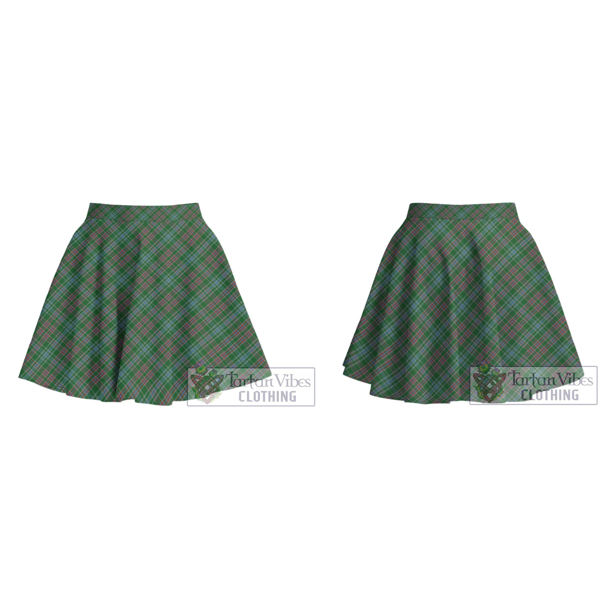 Tartan Vibes Clothing Ralston USA Tartan Women's Plated Mini Skirt