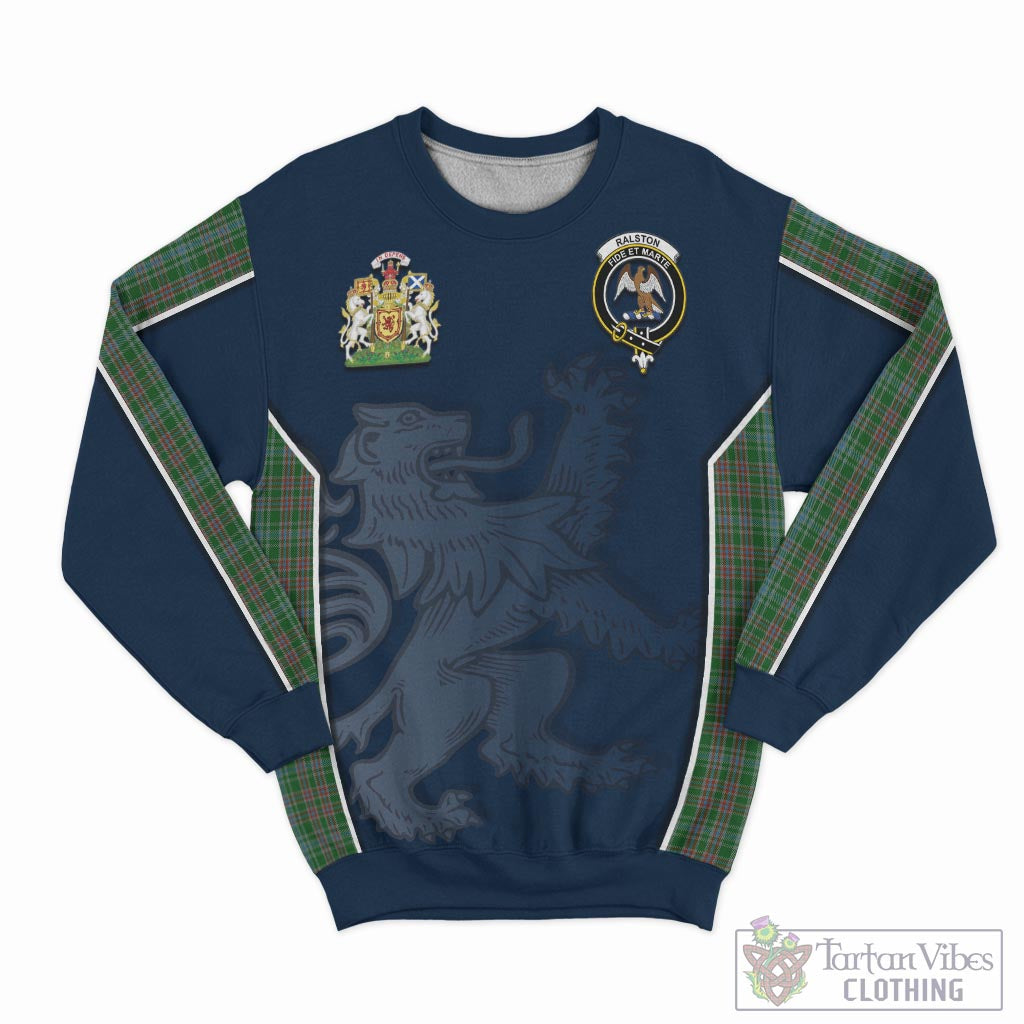 Tartan Vibes Clothing Ralston USA Tartan Sweater with Family Crest and Lion Rampant Vibes Sport Style