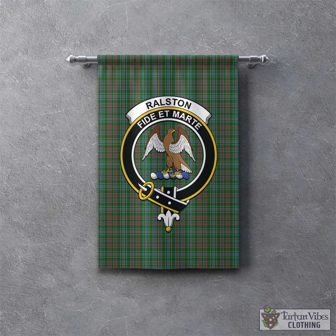 Tartan Vibes Clothing Ralston USA Tartan Gonfalon, Tartan Banner with Family Crest