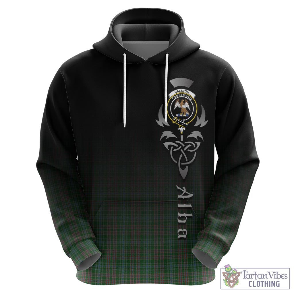 Tartan Vibes Clothing Ralston USA Tartan Hoodie Featuring Alba Gu Brath Family Crest Celtic Inspired