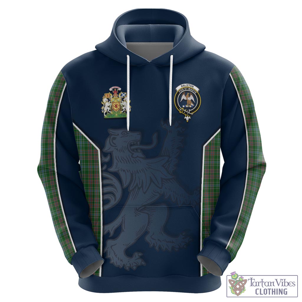 Tartan Vibes Clothing Ralston USA Tartan Hoodie with Family Crest and Lion Rampant Vibes Sport Style