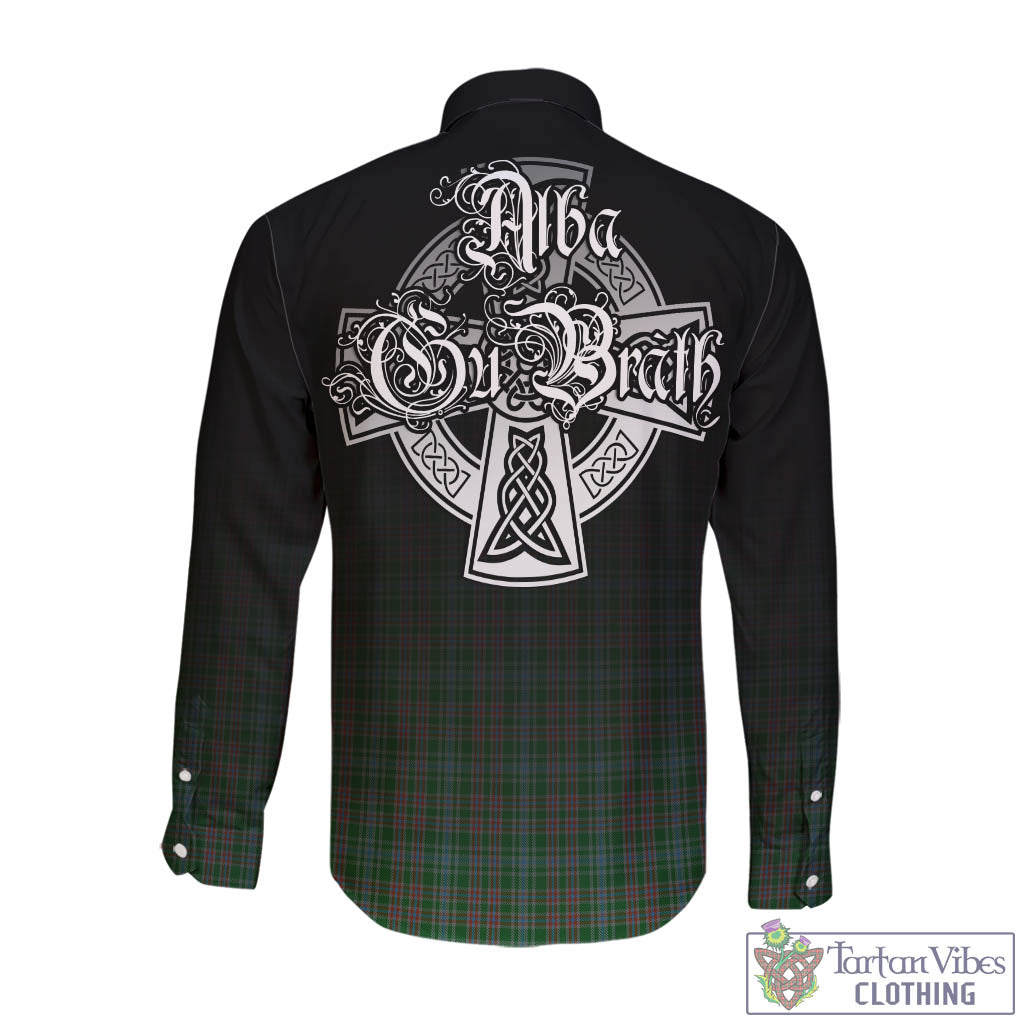 Tartan Vibes Clothing Ralston USA Tartan Long Sleeve Button Up Featuring Alba Gu Brath Family Crest Celtic Inspired