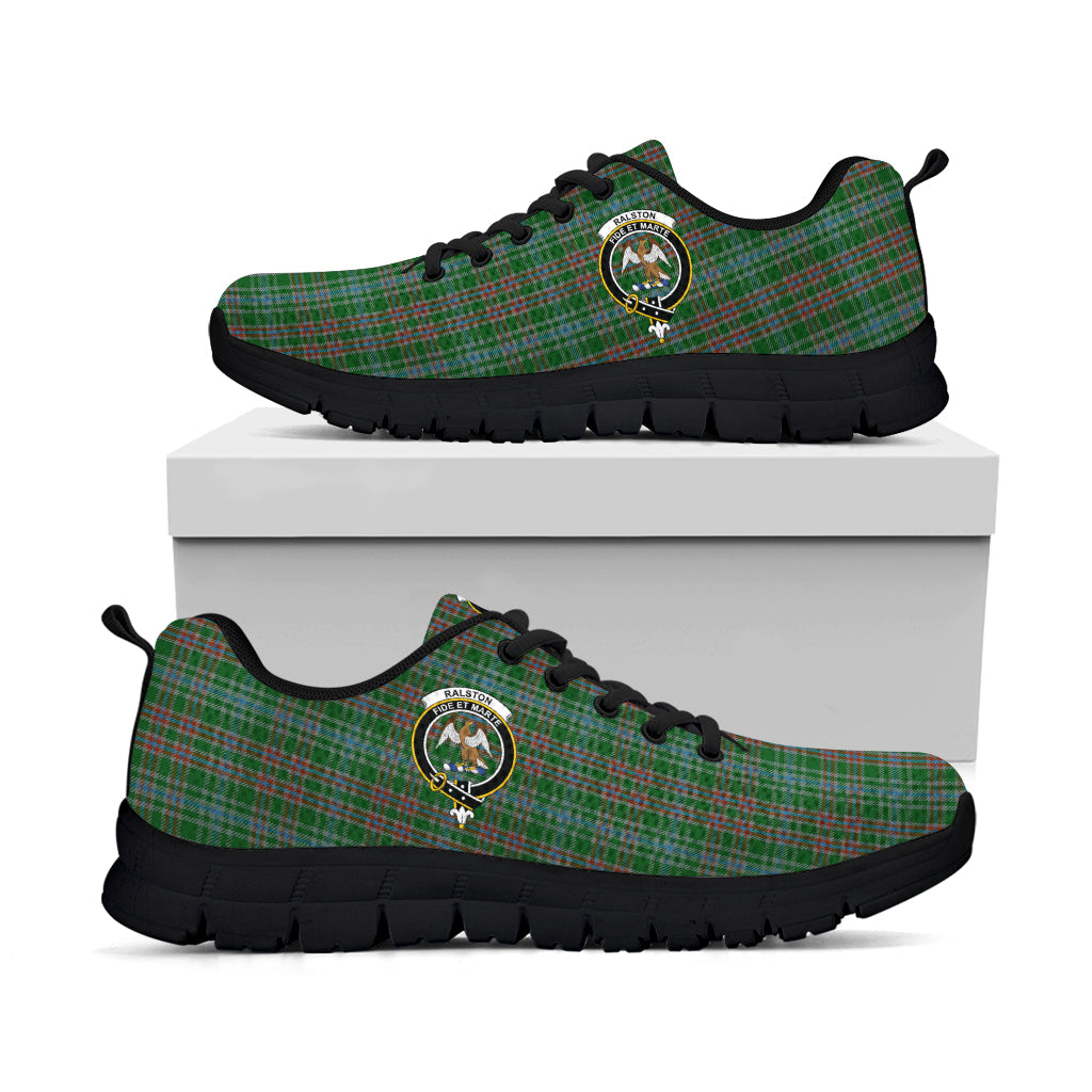 Ralston USA Tartan Sneakers with Family Crest - Tartan Vibes Clothing