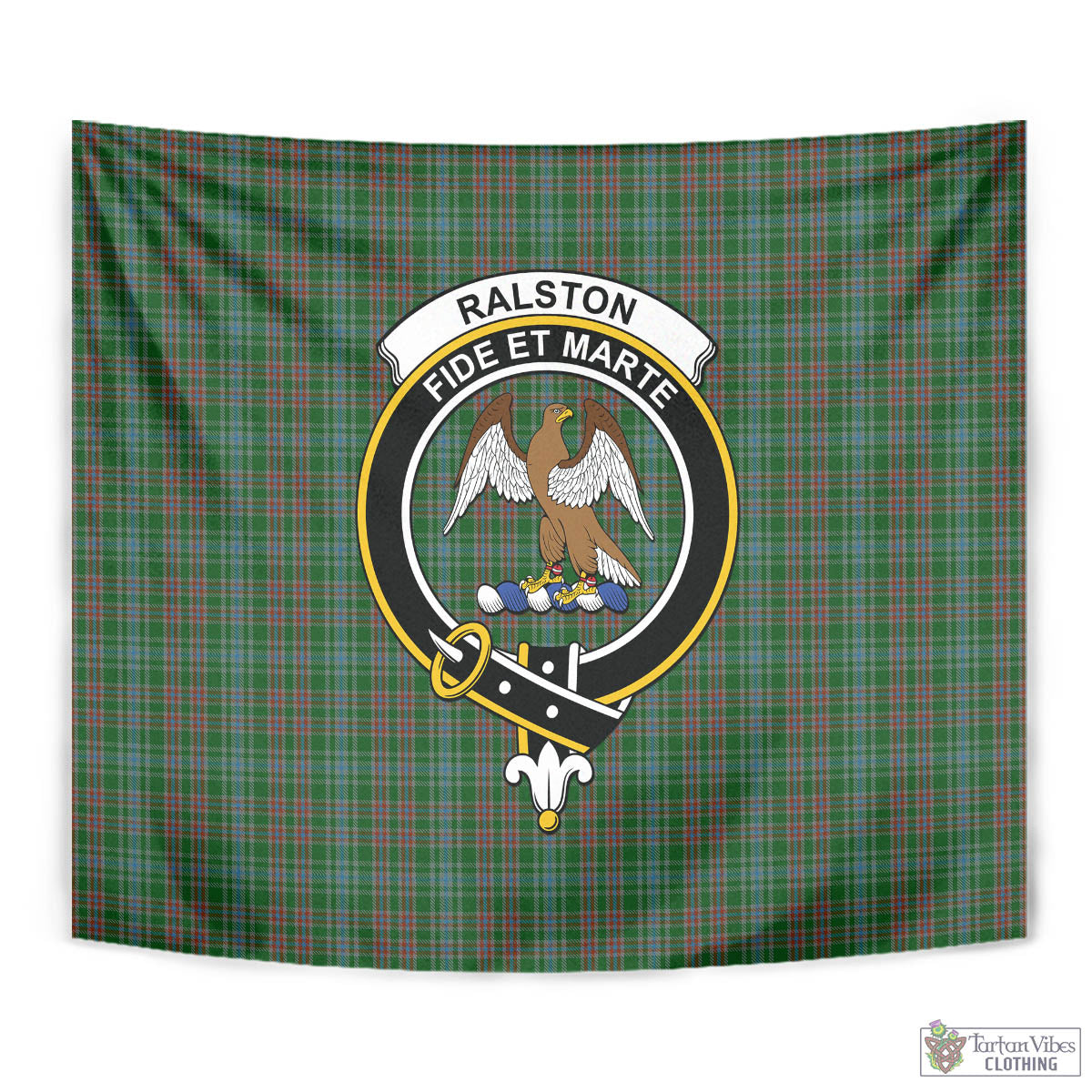 Tartan Vibes Clothing Ralston USA Tartan Tapestry Wall Hanging and Home Decor for Room with Family Crest