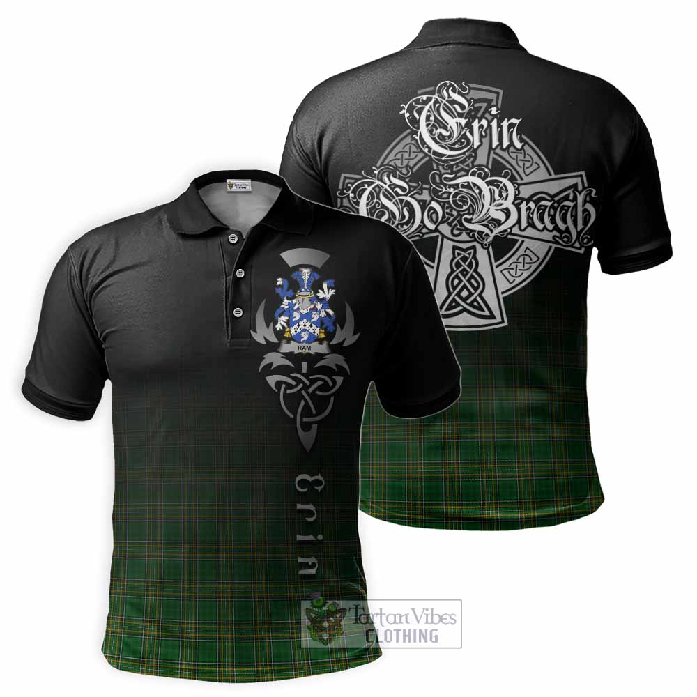 Ram Irish Clan Polo Shirt with Coat of Arms Erin Go Bragh Celtic Inspired - Tartan Vibes Clothing