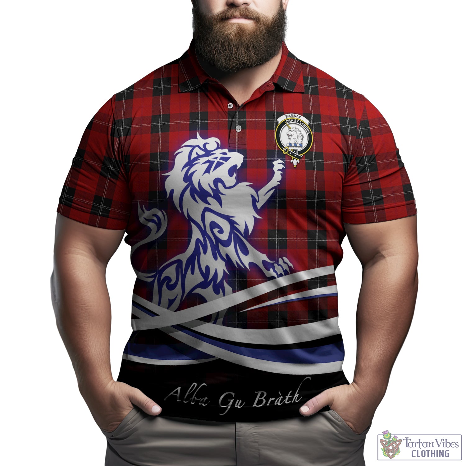 ramsay-tartan-polo-shirt-with-alba-gu-brath-regal-lion-emblem