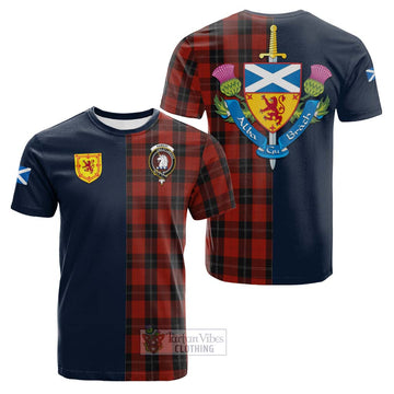 Ramsay Tartan Cotton T-shirt with Scottish Lion Royal Arm Half Style