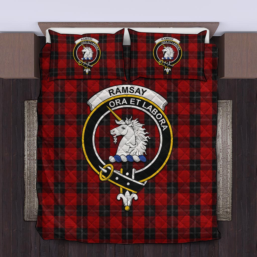 Ramsay Tartan Quilt Bed Set with Family Crest Twin - Tartan Vibes Clothing