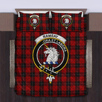 Ramsay Tartan Quilt Bed Set with Family Crest