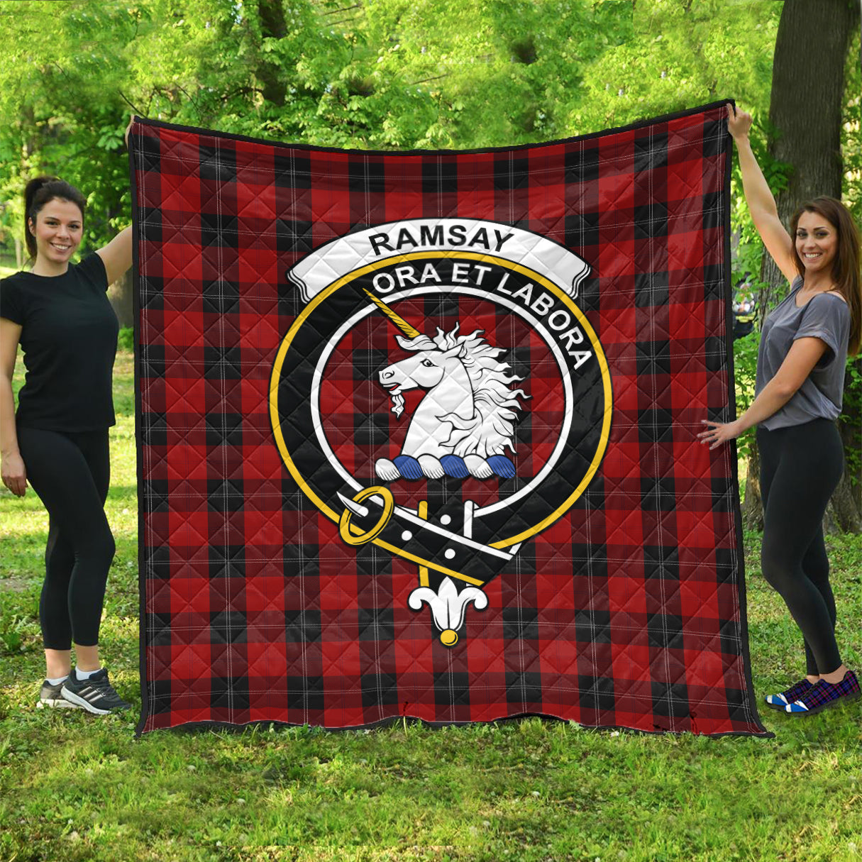 ramsay-tartan-quilt-with-family-crest