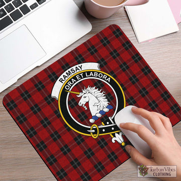 Ramsay Tartan Mouse Pad with Family Crest