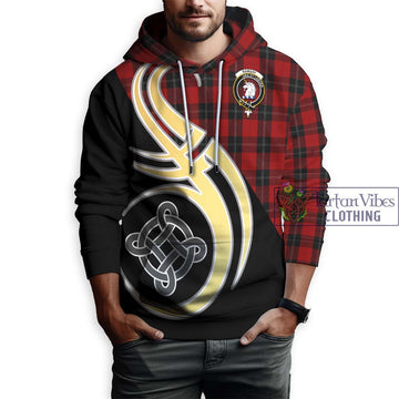 Ramsay Tartan Hoodie with Family Crest and Celtic Symbol Style