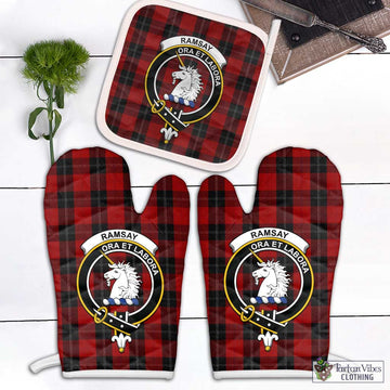 Ramsay Tartan Combo Oven Mitt & Pot-Holder with Family Crest