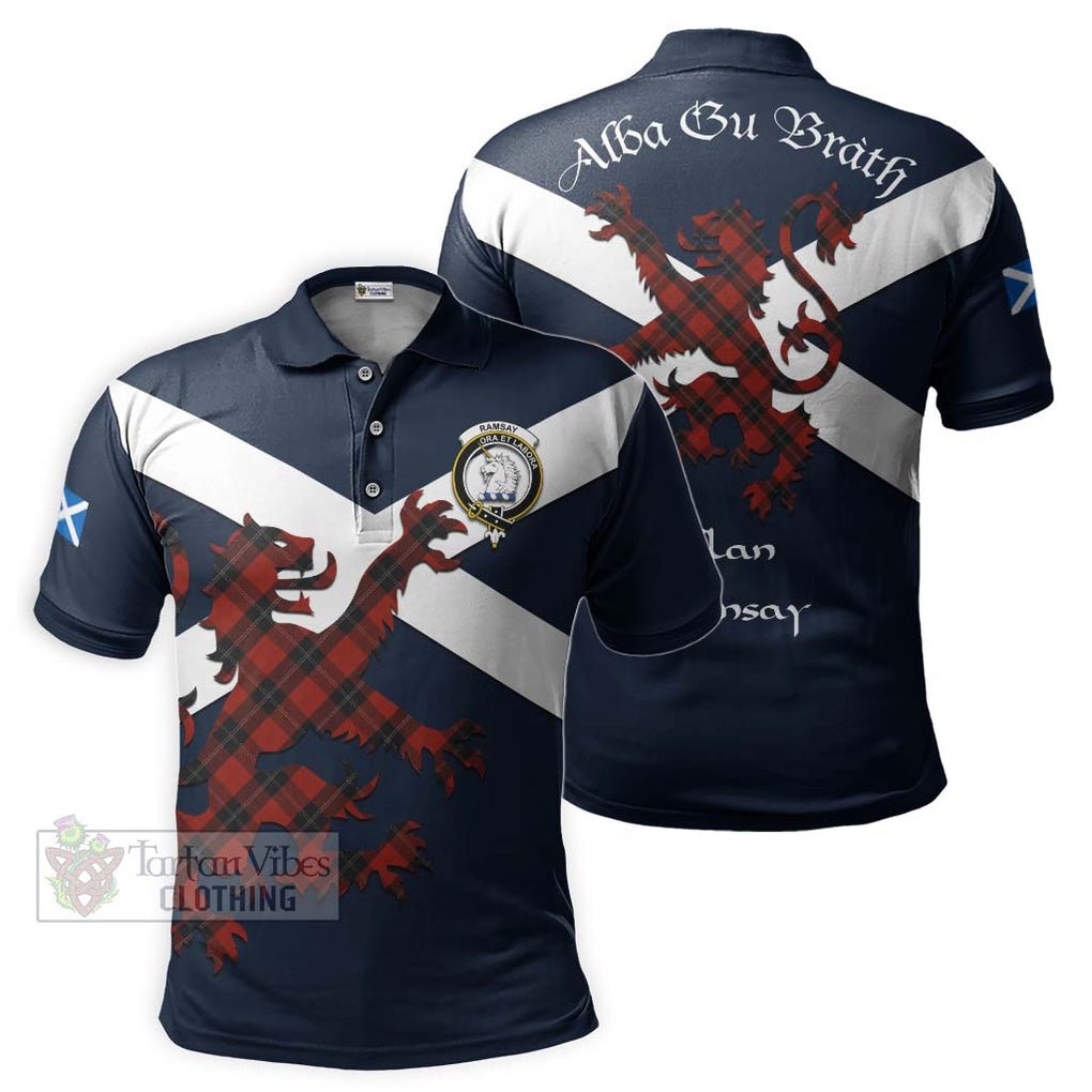 Tartan Vibes Clothing Ramsay Tartan Lion Rampant Polo Shirt – Proudly Display Your Heritage with Alba Gu Brath and Clan Name