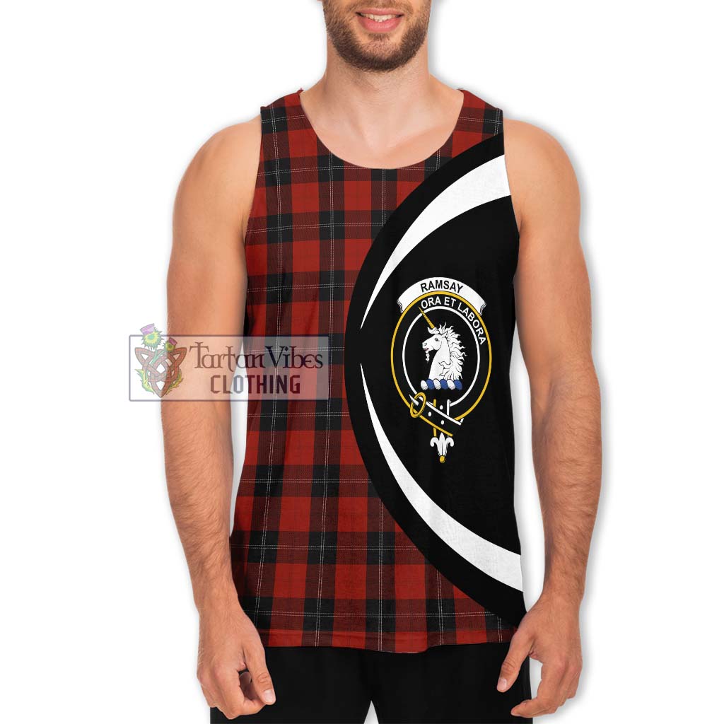 Ramsay Tartan Men's Tank Top with Family Crest Circle Style Men - Tartan Vibes Clothing