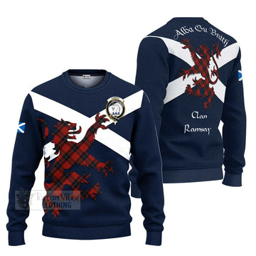 Ramsay Tartan Lion Rampant Ugly Sweater Proudly Display Your Heritage with Alba Gu Brath and Clan Name