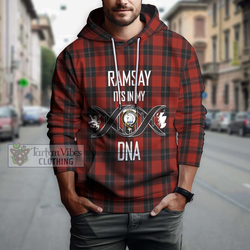 Tartan Vibes Clothing Ramsay Tartan Hoodie with Family Crest DNA In Me Style