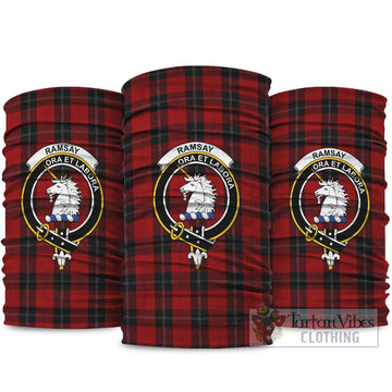 Ramsay Tartan Neck Gaiters, Tartan Bandanas, Tartan Head Band with Family Crest