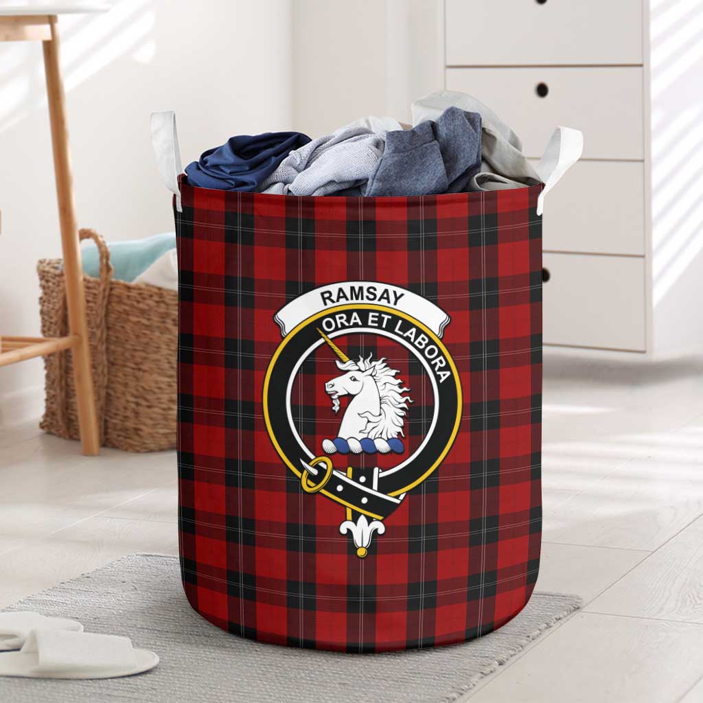 Tartan Vibes Clothing Ramsay Tartan Laundry Basket with Family Crest