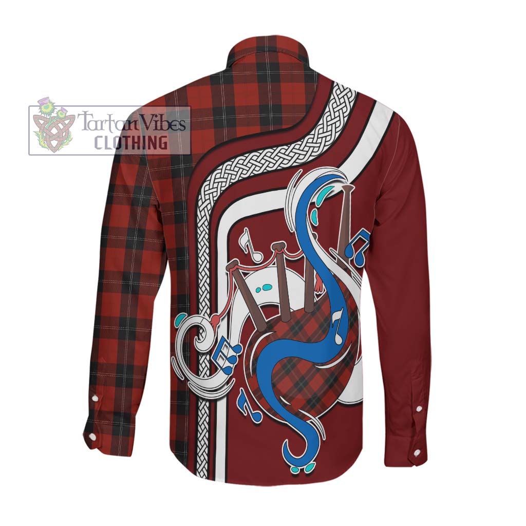 Tartan Vibes Clothing Ramsay Tartan Long Sleeve Button Shirt with Epic Bagpipe Style