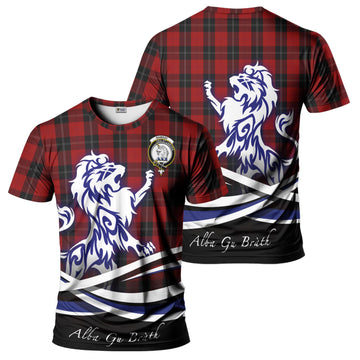 Ramsay Tartan T-Shirt with Alba Gu Brath Regal Lion Emblem