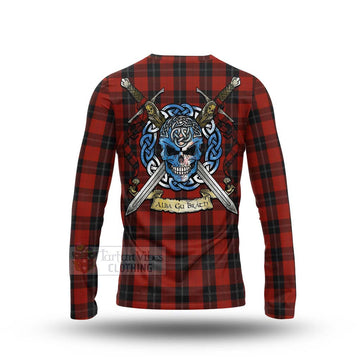 Ramsay Tartan Long Sleeve T-Shirt with Family Crest Celtic Skull Style