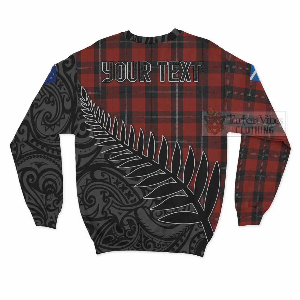 Tartan Vibes Clothing Ramsay Crest Tartan Sweatshirt with New Zealand Silver Fern Half Style