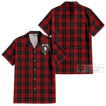 Ramsay Tartan Cotton Hawaiian Shirt with Family Crest