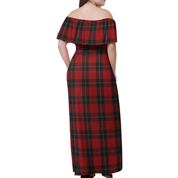 Ramsay Tartan Off Shoulder Long Dress