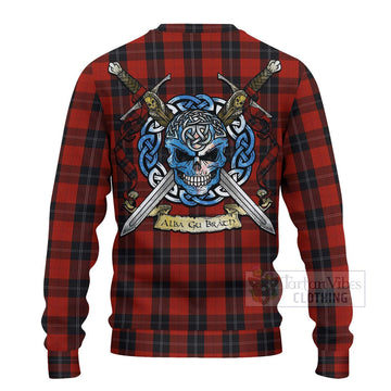 Ramsay Tartan Ugly Sweater with Family Crest Celtic Skull Style