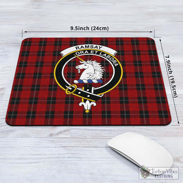 Ramsay Tartan Mouse Pad with Family Crest