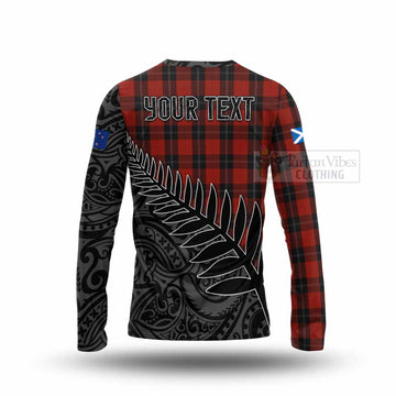 Ramsay Crest Tartan Long Sleeve T-Shirt with New Zealand Silver Fern Half Style