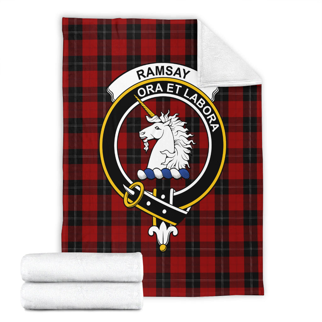 ramsay-tartab-blanket-with-family-crest