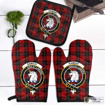 Ramsay Tartan Combo Oven Mitt & Pot-Holder with Family Crest