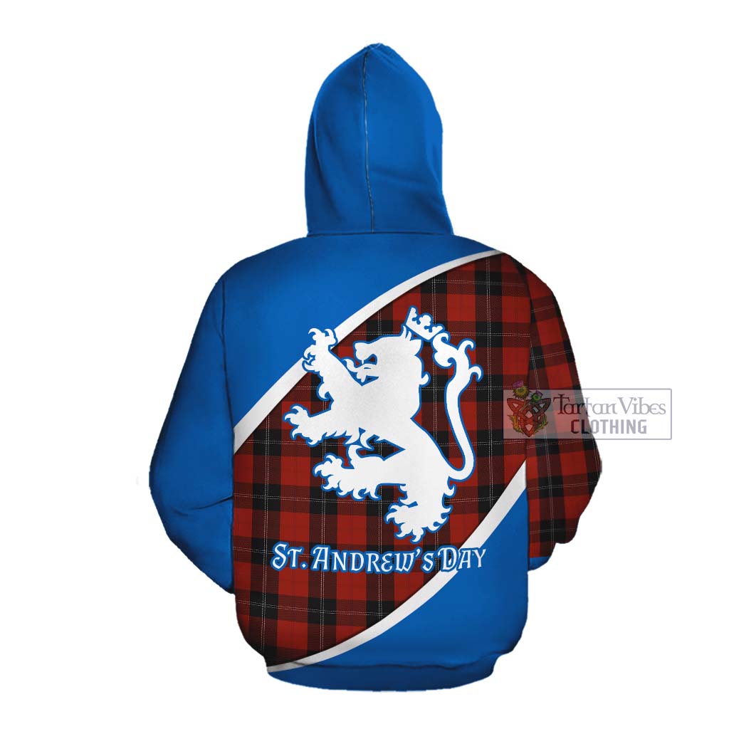 Tartan Vibes Clothing Ramsay Family Crest Tartan Cotton Hoodie Celebrate Saint Andrew's Day in Style