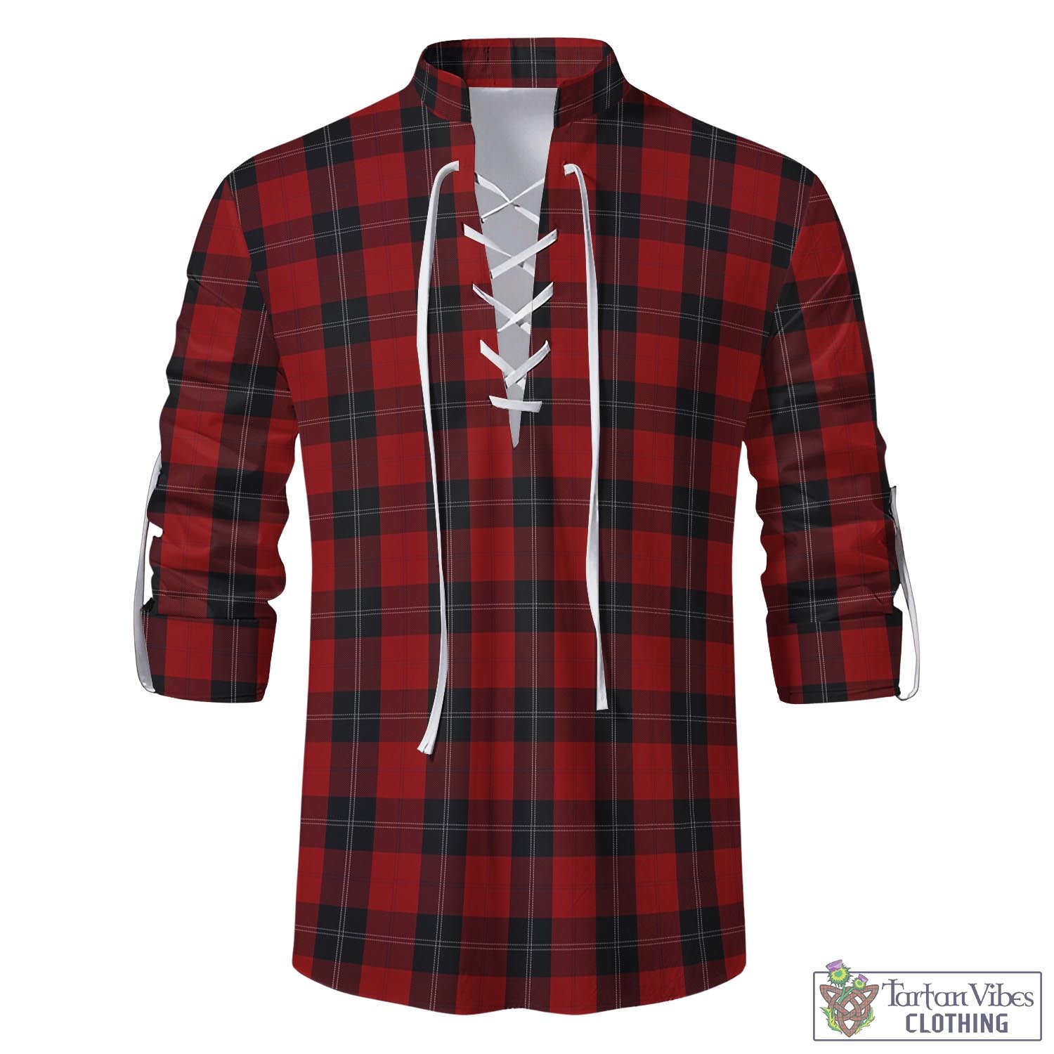 Tartan Vibes Clothing Ramsay Tartan Men's Scottish Traditional Jacobite Ghillie Kilt Shirt