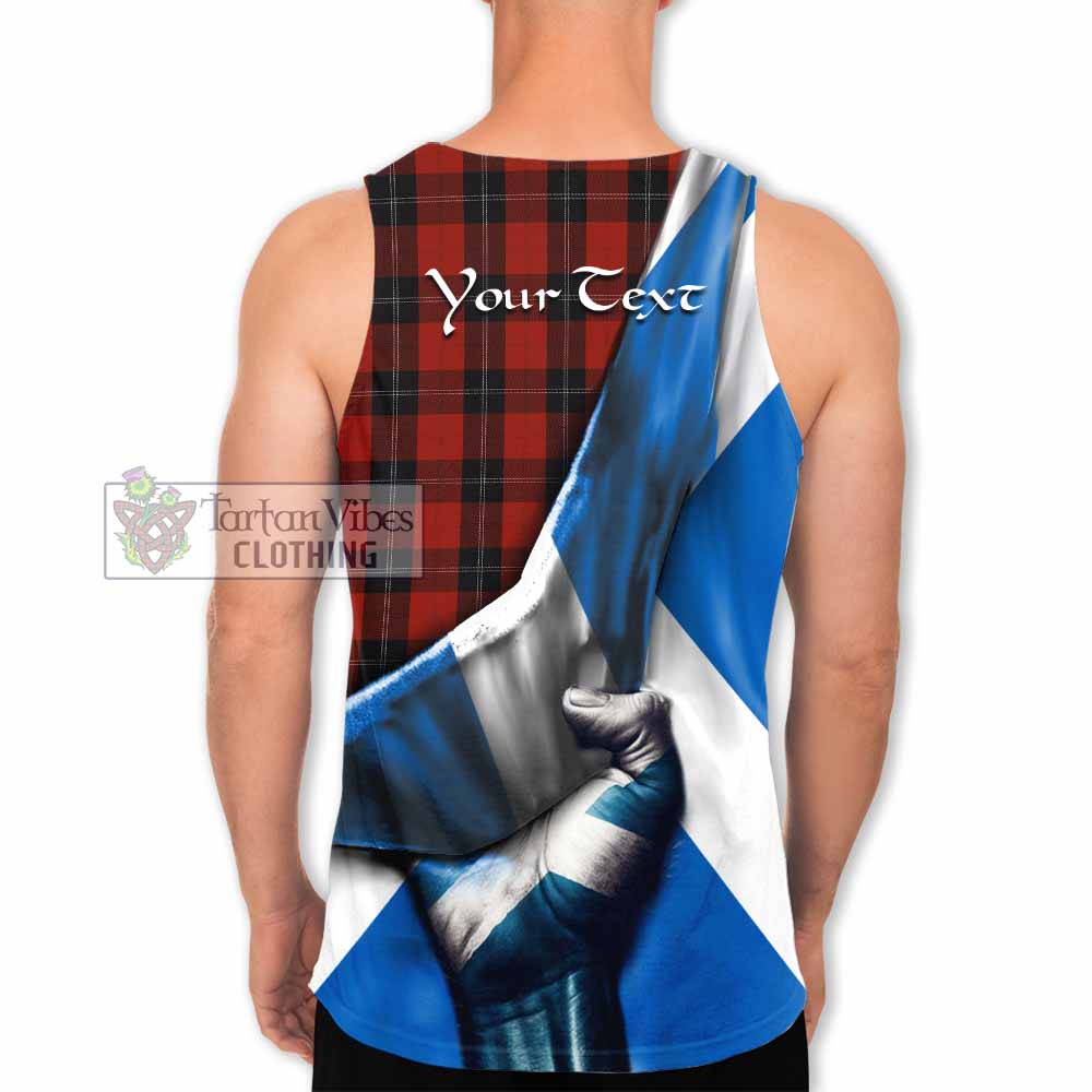 Tartan Vibes Clothing Ramsay Tartan Men's Tank Top with Family Crest Scotland Patriotic Style