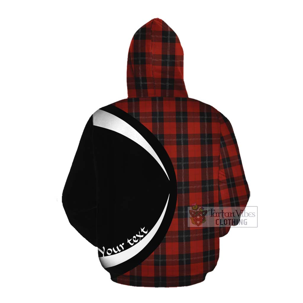 Tartan Vibes Clothing Ramsay Tartan Cotton Hoodie with Family Crest Circle Style