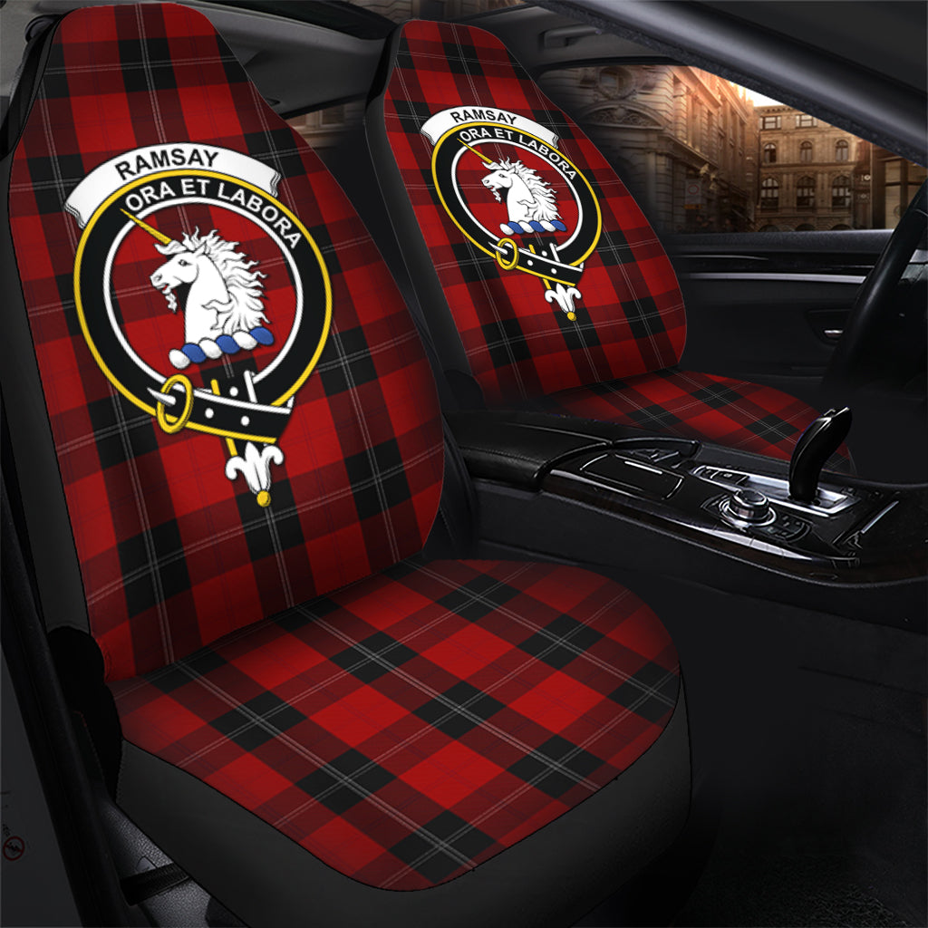 Ramsay Tartan Car Seat Cover with Family Crest - Tartanvibesclothing