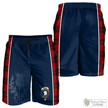 Ramsay Tartan Men's Shorts with Family Crest and Scottish Thistle Vibes Sport Style