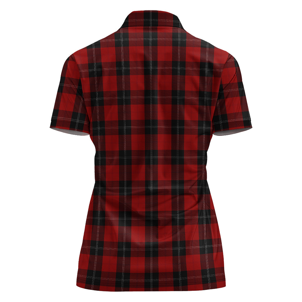 Ramsay Tartan Polo Shirt with Family Crest For Women - Tartan Vibes Clothing