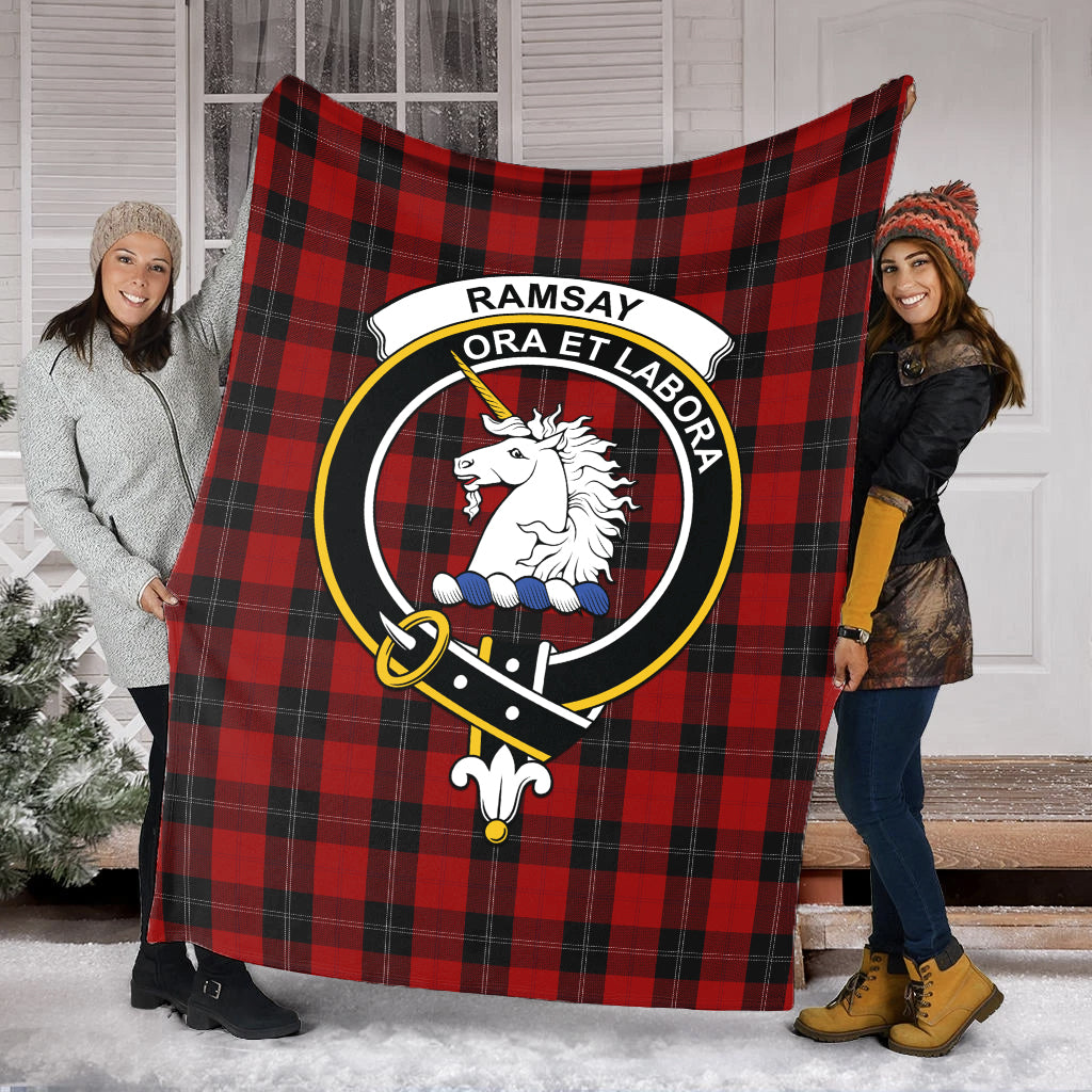 ramsay-tartab-blanket-with-family-crest