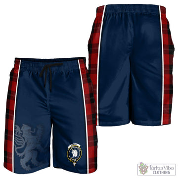 Ramsay Tartan Men's Shorts with Family Crest and Lion Rampant Vibes Sport Style