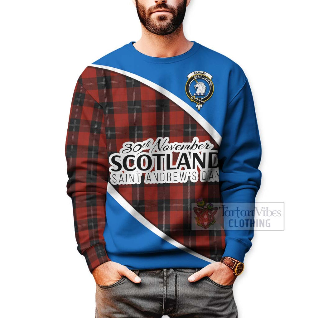 Tartan Vibes Clothing Ramsay Family Crest Tartan Sweatshirt Celebrate Saint Andrew's Day in Style